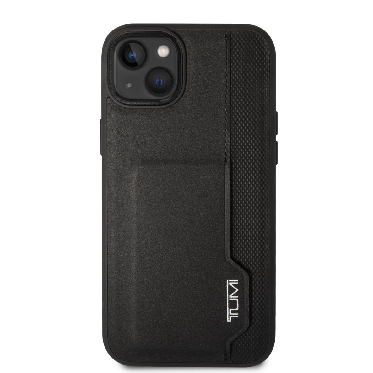 iPhone 14 PLUS black TUMI Leather W/ Vertical Card Slot nugarėlė 2