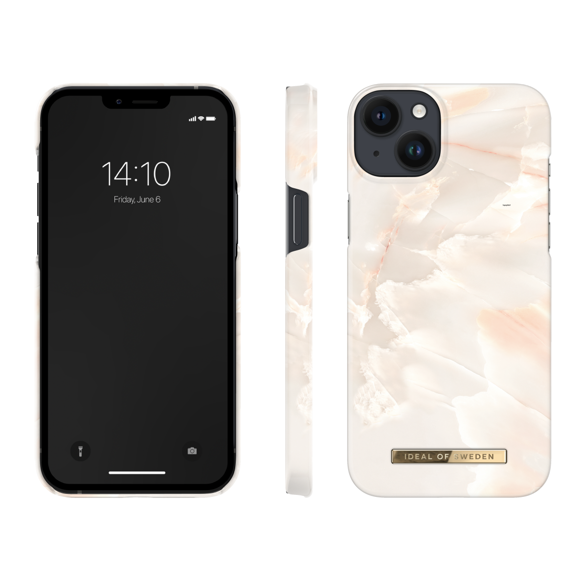 iPhone 14 PLUS iDeal Of Sweden nugarėlė Rose Pearl Marble 1