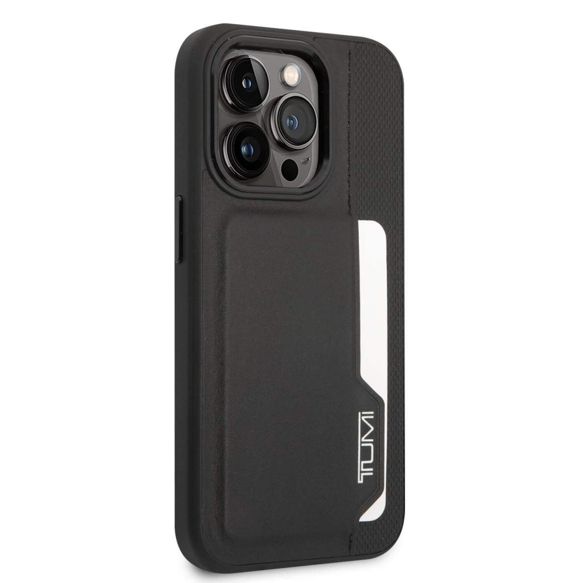 iPhone 14 PRO black TUMI Leather W/ Vertical Card Slot nugarėlė 4