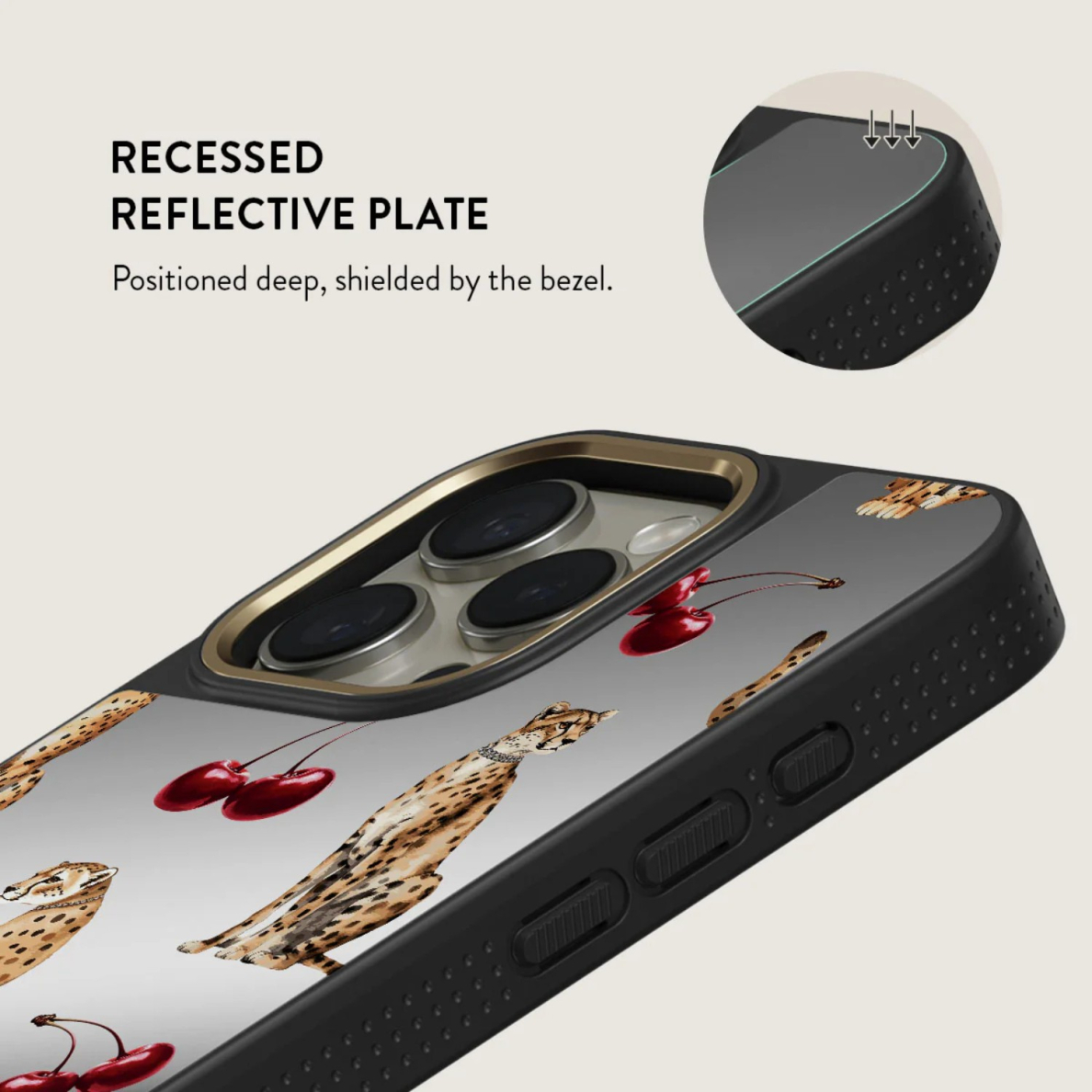 iPhone 14 PRO Elite Mirror Gold Magsafe Cougar BURGA nugarėlė 3