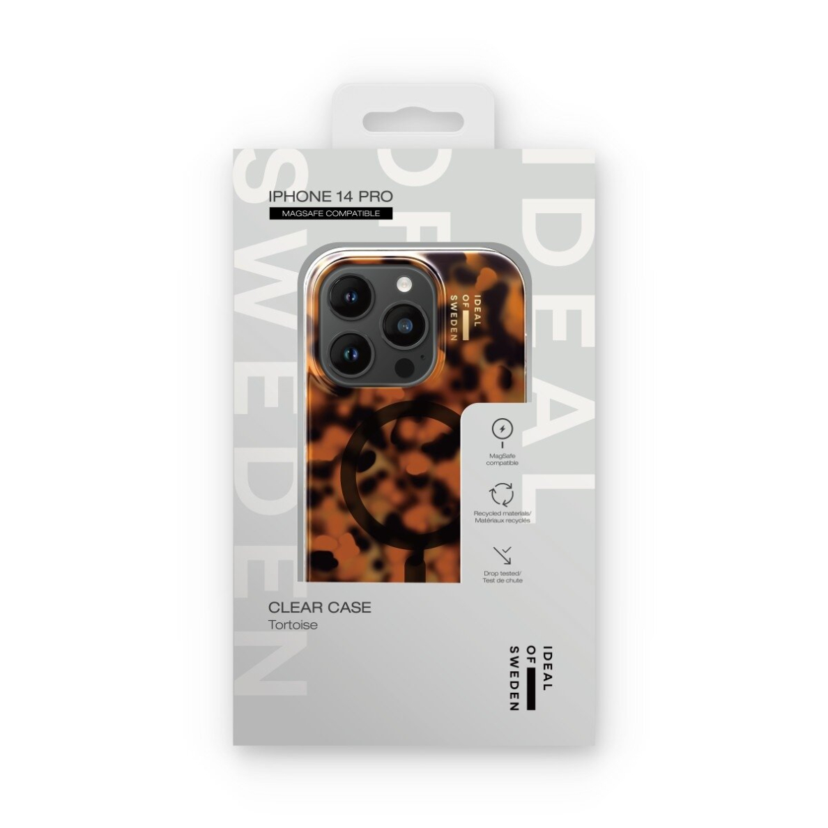 iPhone 14 PRO iDeal Of Sweden Clear nugarėlė MagSafe Tortoise 3