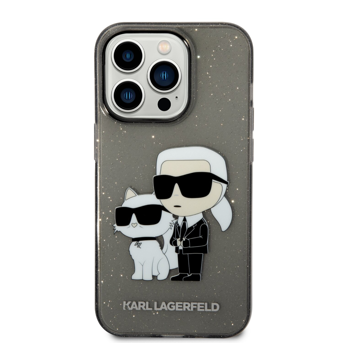iPhone 14 PRO MAX black NFT IML Glitter KARL LAGERFELD nugarėlė 2