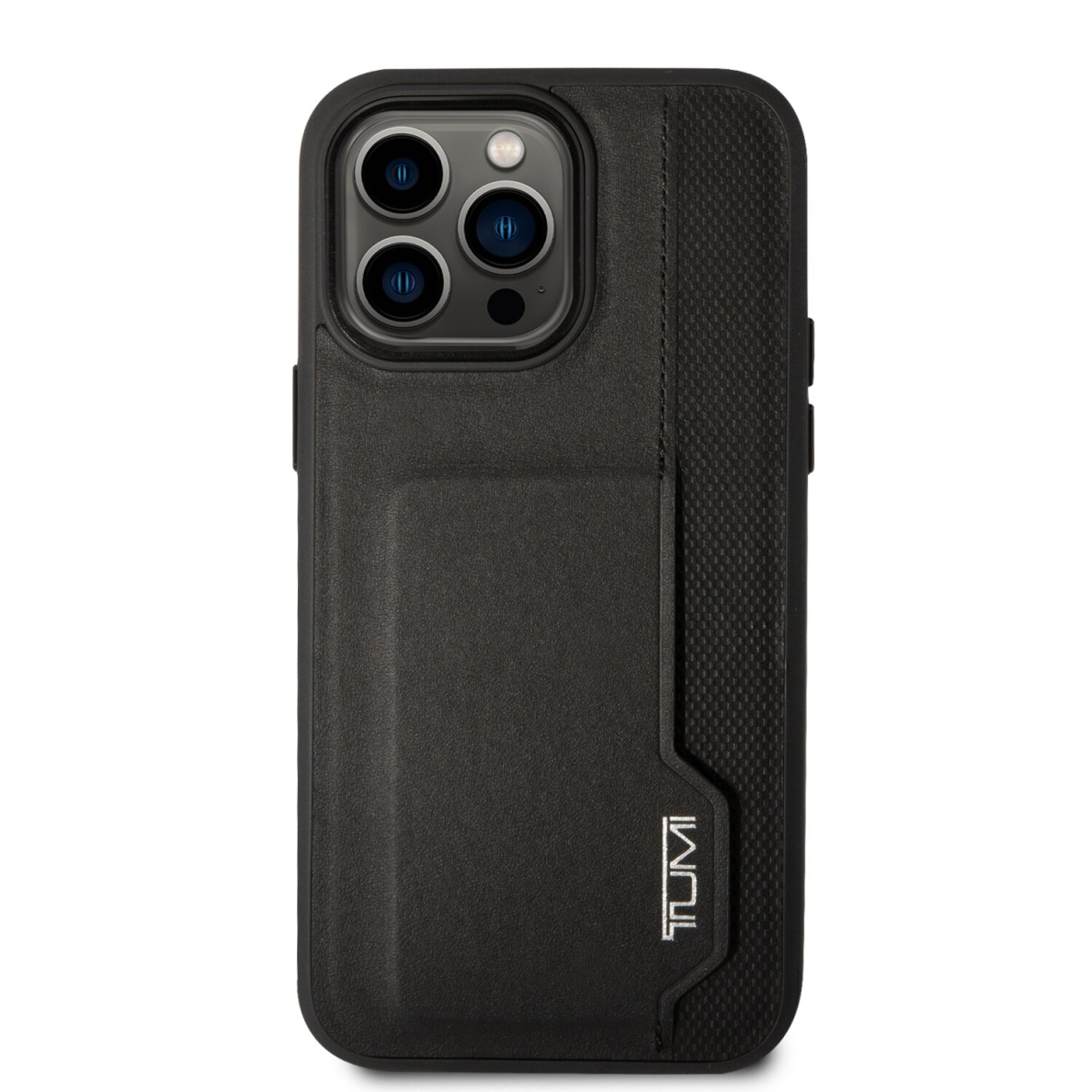 iPhone 14 PRO MAX black TUMI Leather W/ Vertical Card Slot nugarėlė 2