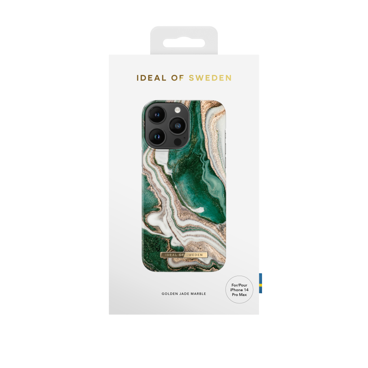 iPhone 14 PRO MAX iDeal Of Sweden nugarėlė Golden Jade Marble 2