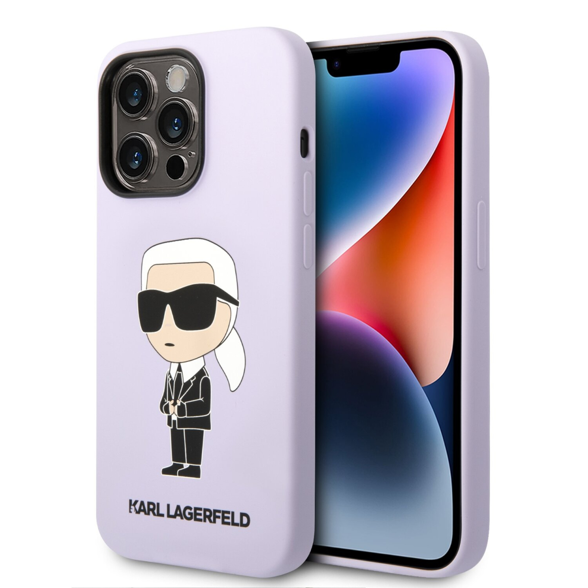 iPhone 14 PRO MAX purple NFT Liquid Silicone KARL LAGERFELD nugarėlė