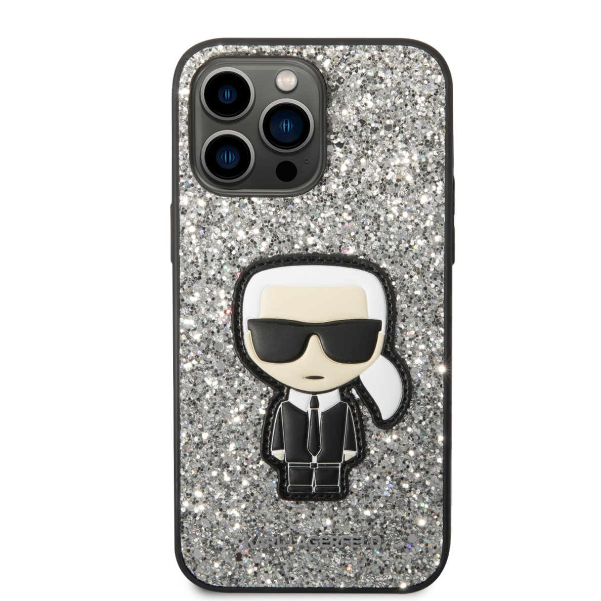 iPhone 14 PRO MAX sidabro sp. glitter KARL LAGERFELD nugarėlė KLHCP14XGFKPG 2