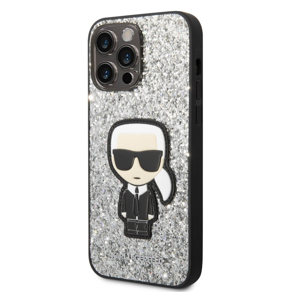 iPhone 14 PRO MAX sidabro sp. glitter KARL LAGERFELD nugarėlė KLHCP14XGFKPG 3