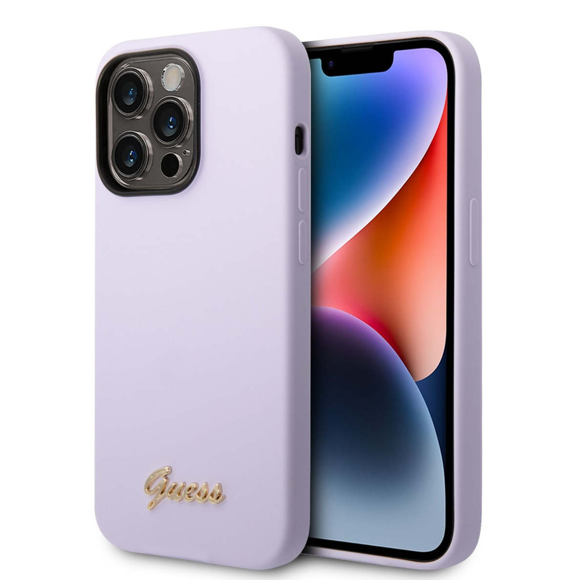 iPhone 14 PRO MAX violetinė GUESS nugarėlė GUHCP14XSLSMU