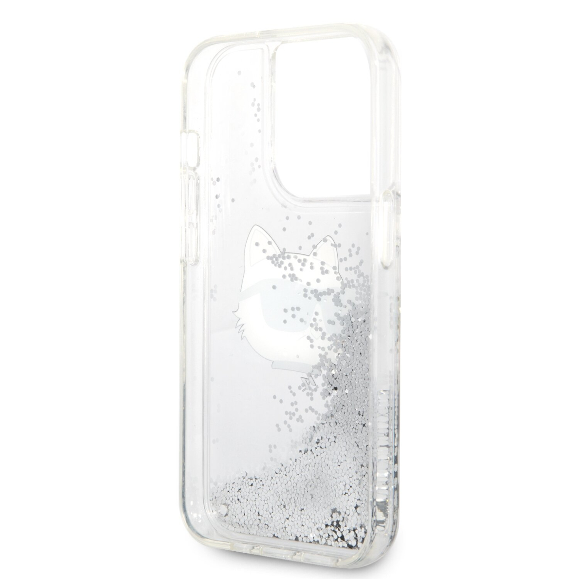 iPhone 14 PRO silver NFT Liquid Glitter KARL LAGERFELD nugarėlė 6