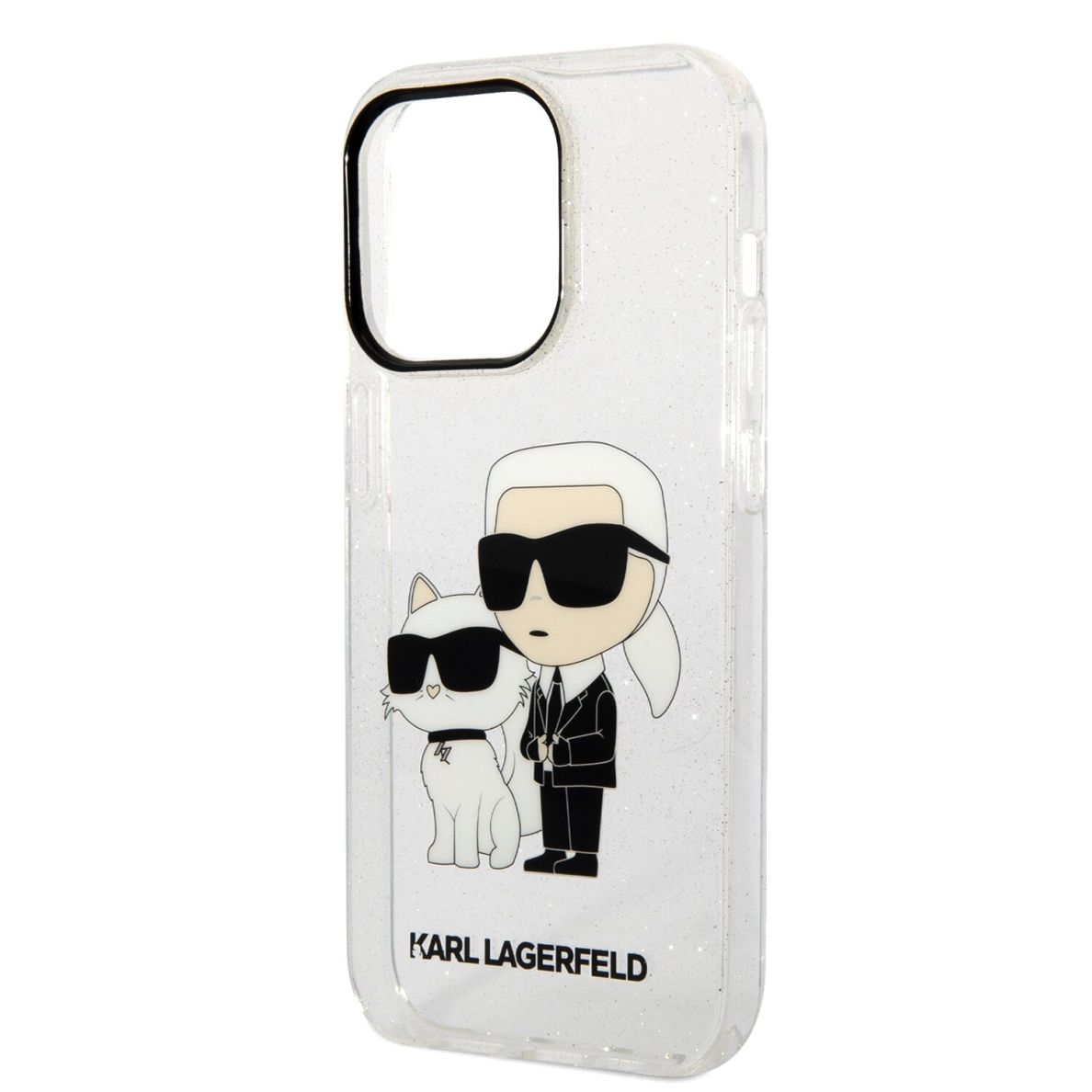iPhone 14 PRO transparent NFT IML Glitter KARL LAGERFELD nugarėlė 5