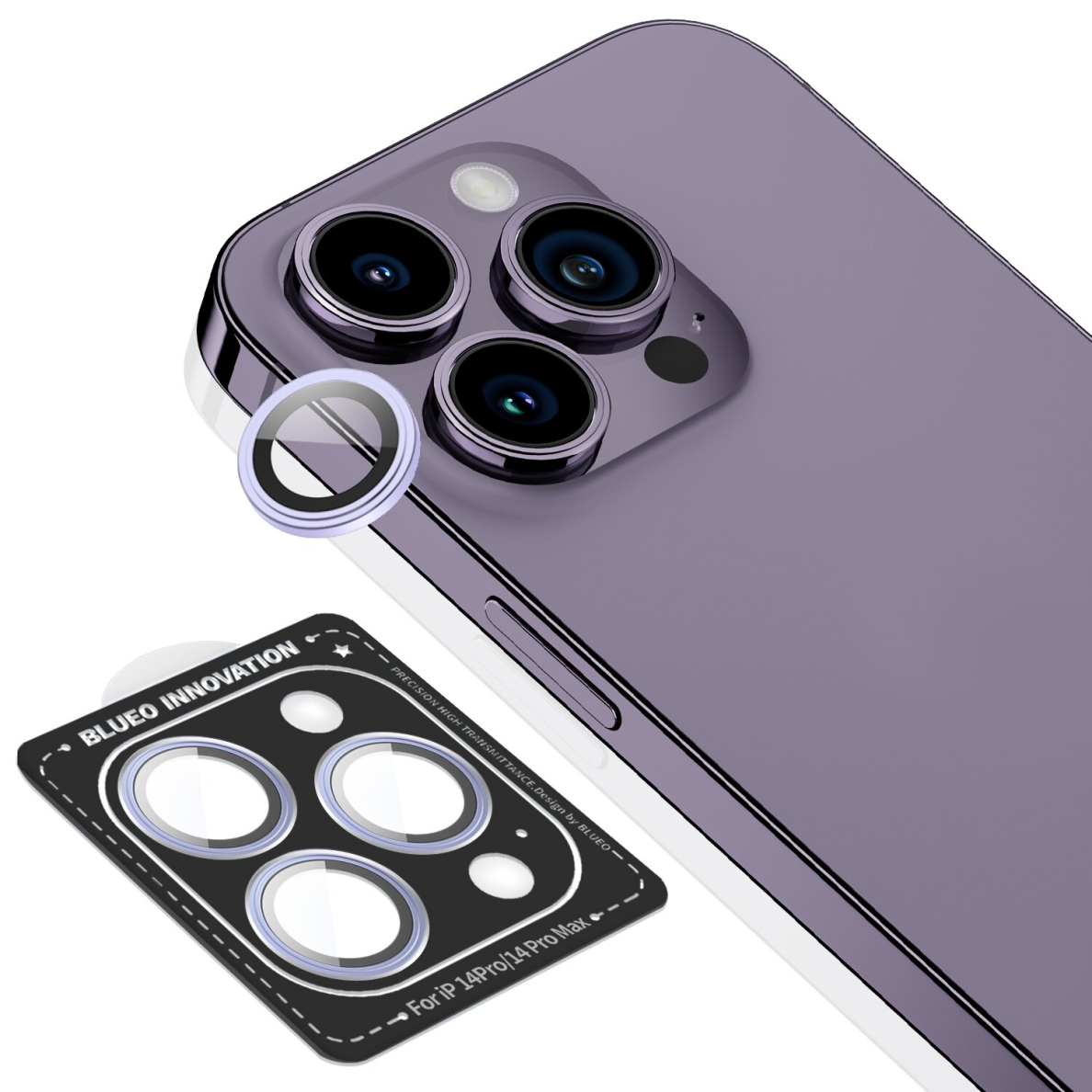 iPhone 14 PRO / 14 PRO MAX apsauginis purple Mr.Monkey galinės kameros stiklas 1