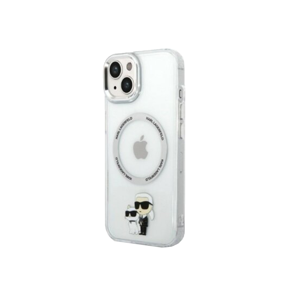 iPhone 14/13 transparent + silver Magsafe KARL LAGERFELD nugarėlė 3