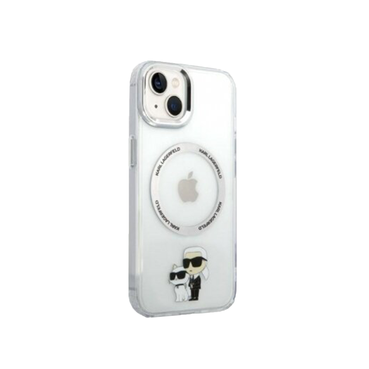 iPhone 14/13 transparent + silver Magsafe KARL LAGERFELD nugarėlė 4