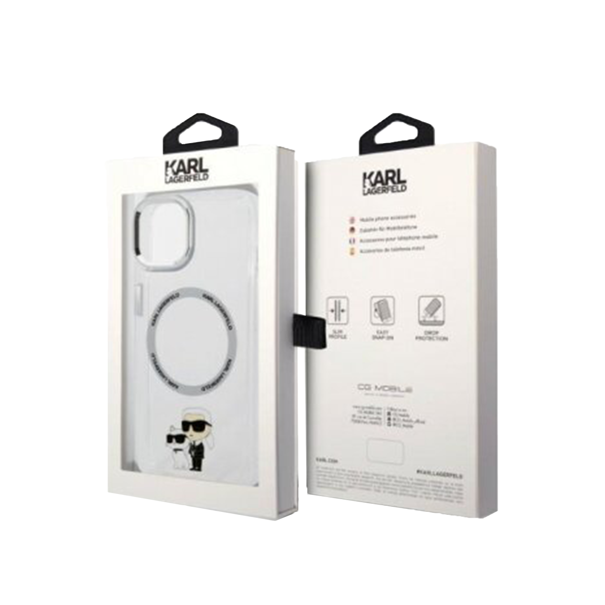 iPhone 14/13 transparent + silver Magsafe KARL LAGERFELD nugarėlė 6
