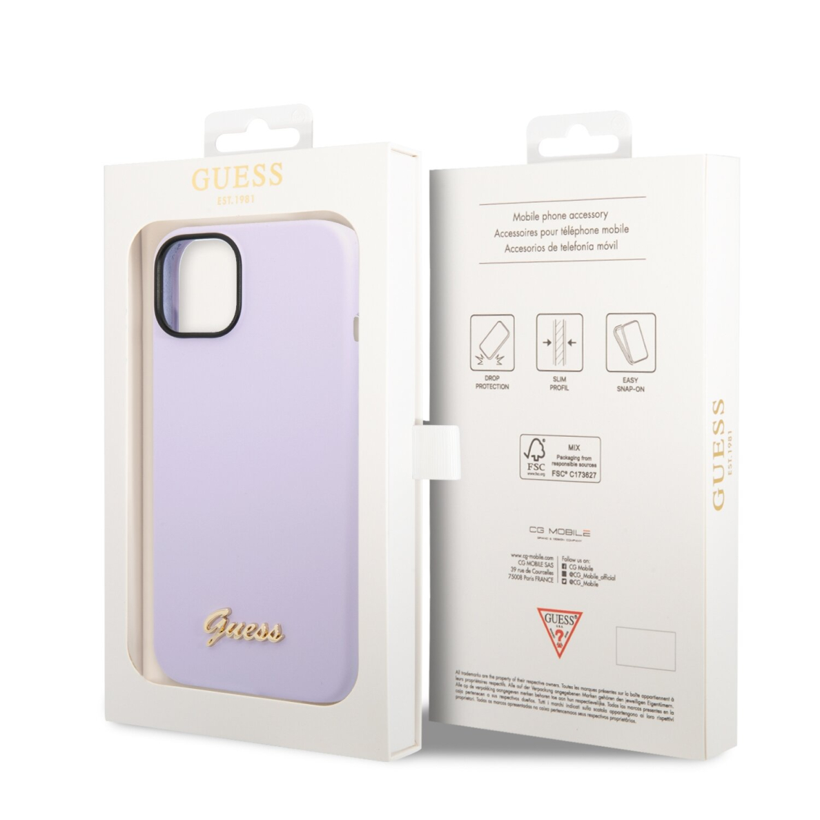 iPhone 14/13 violetinė GUESS nugarėlė GUHCP14SSLSMU 7