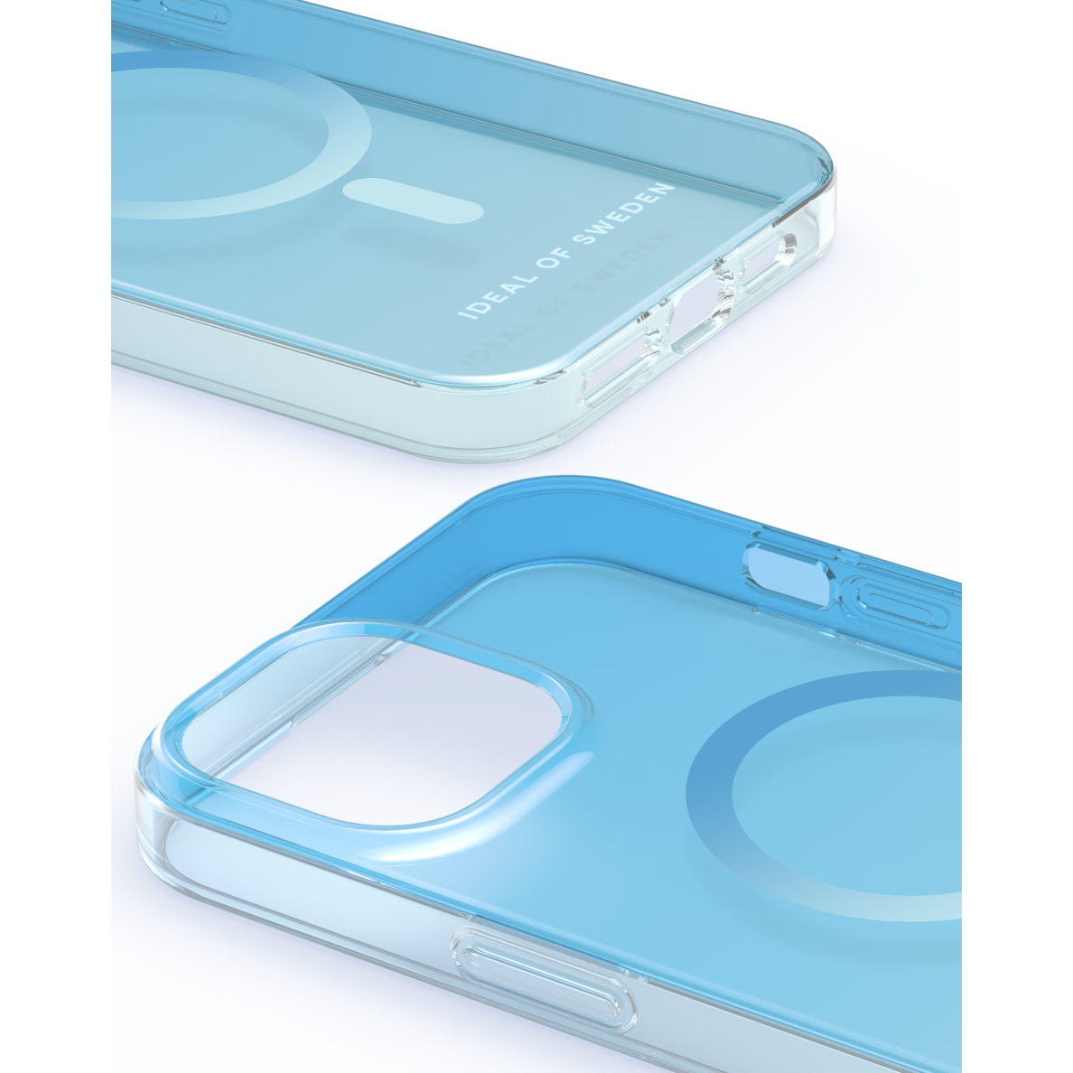 iPhone 15 / 14 / 13 iDeal Of Sweden Clear MagSafe nugarėlė Light Blue 1