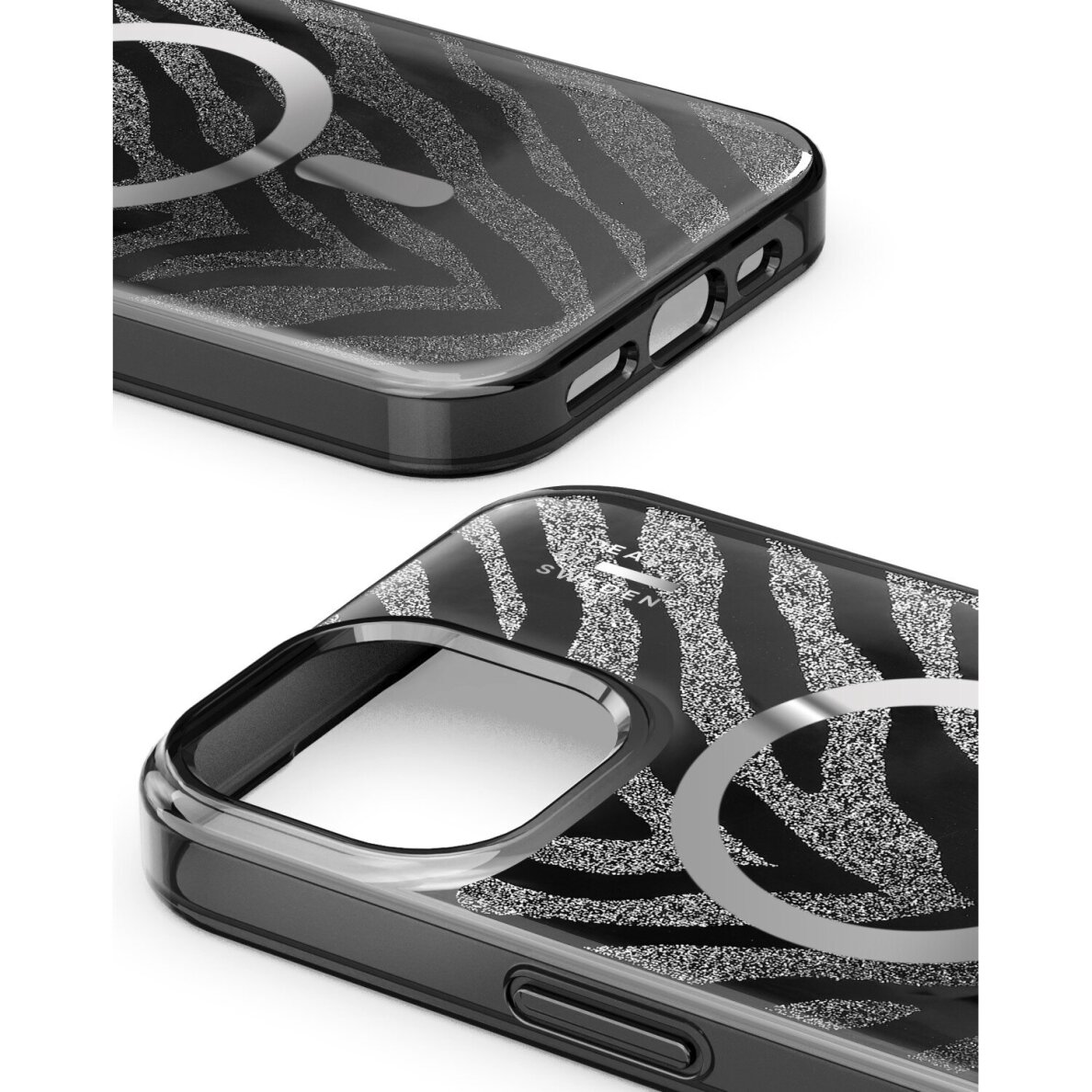 iPhone 15 / 14 / 13 iDeal Of Sweden Clear Zebra Mystique MagSafe nugarėlė 3