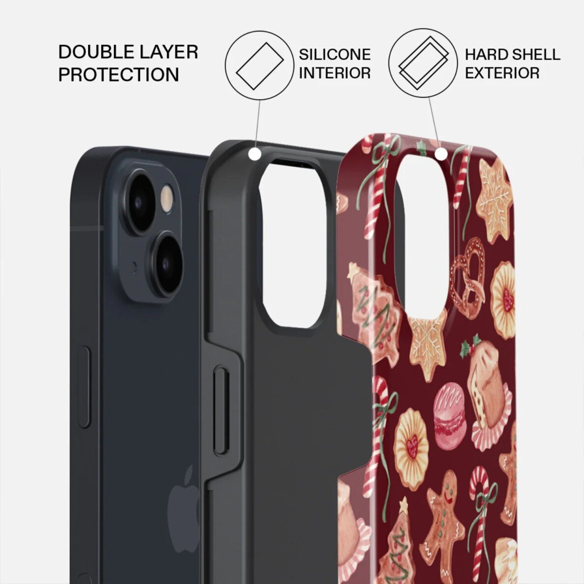 iPhone 15 / 14 / 13 MagSafe Cookie Jar Tough BURGA nugarėlė 2