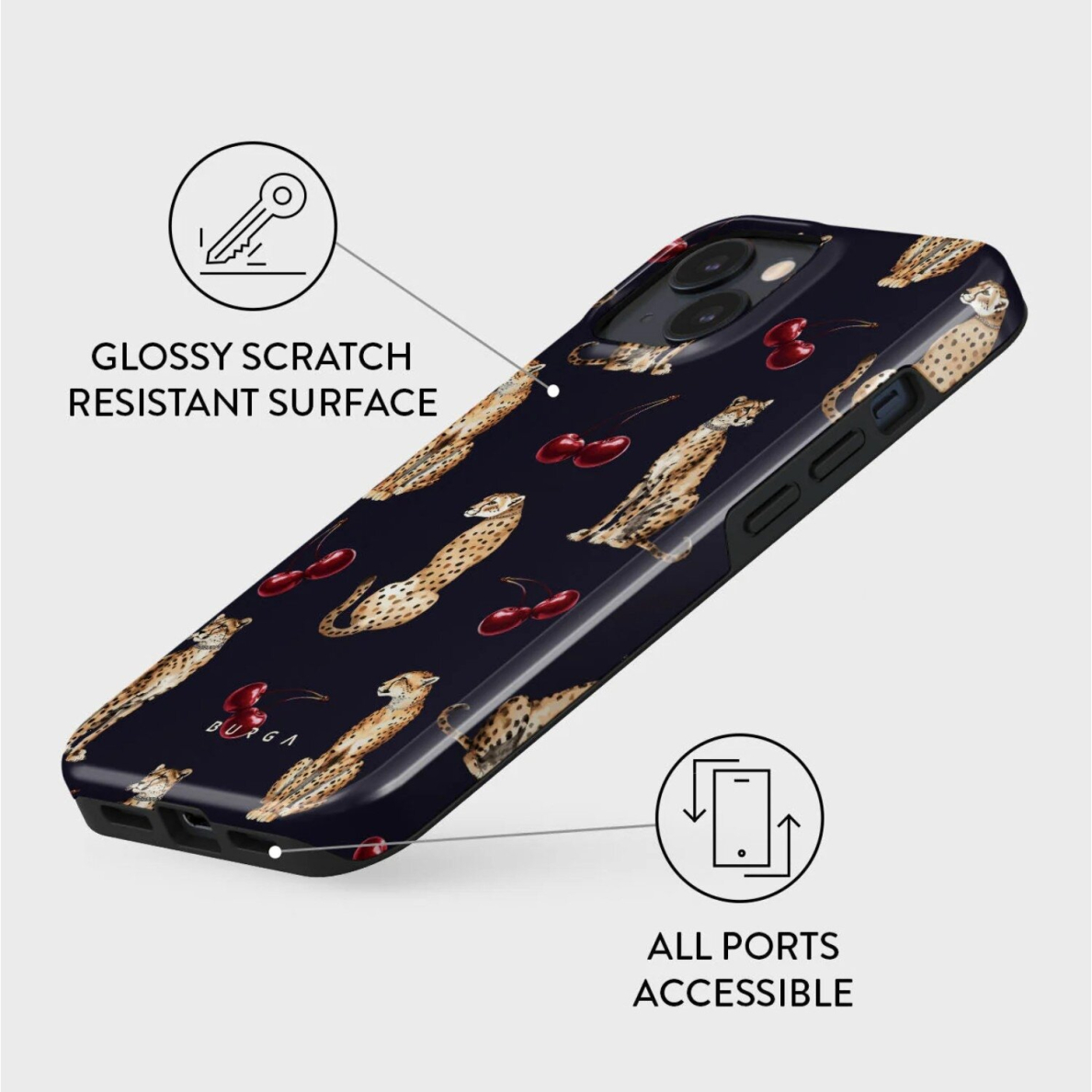 iPhone 15 / 14 / 13 Magsafe Cougar Tough BURGA nugarėlė 2