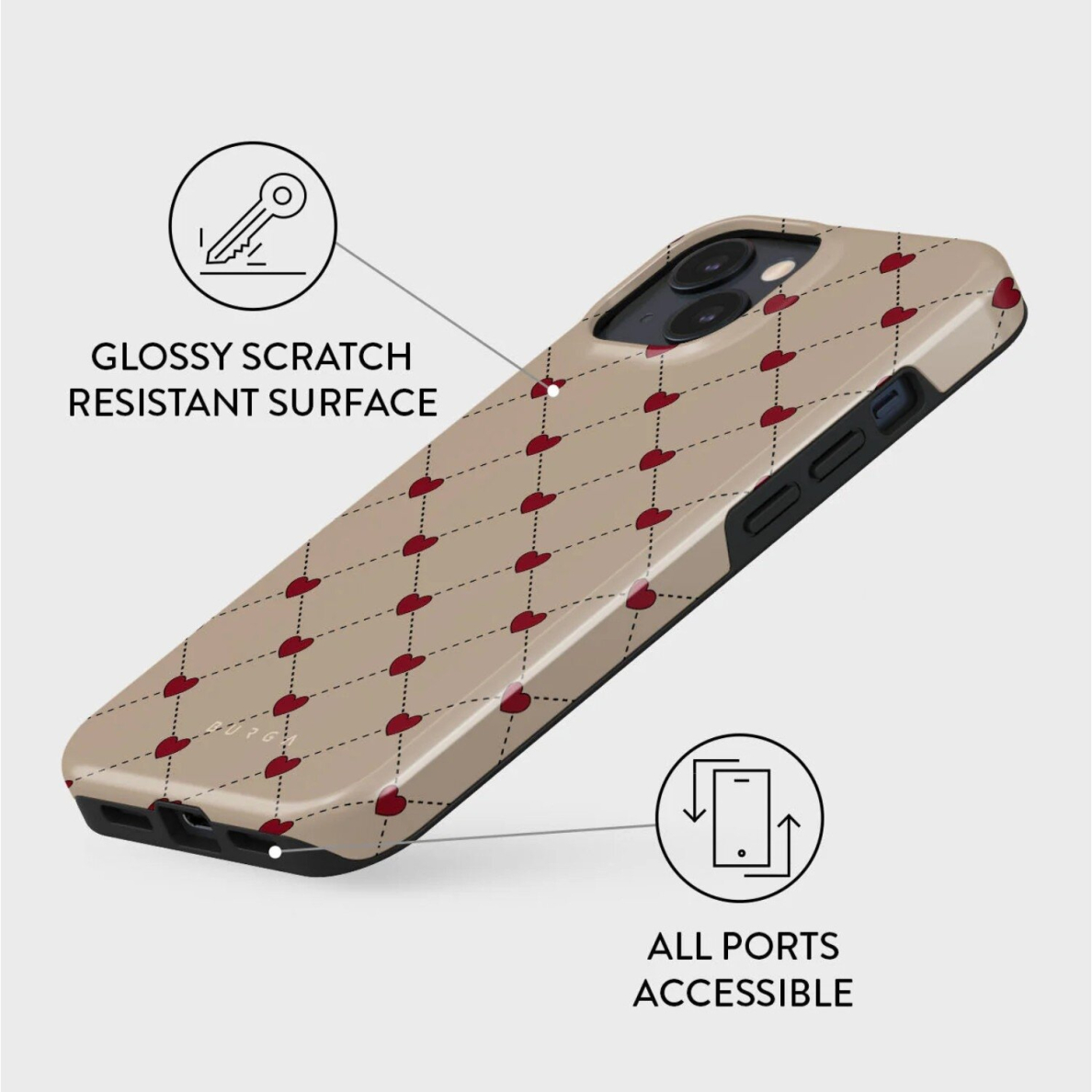 iPhone 15 / 14 / 13 Magsafe Love Letter Tough BURGA nugarėlė 2