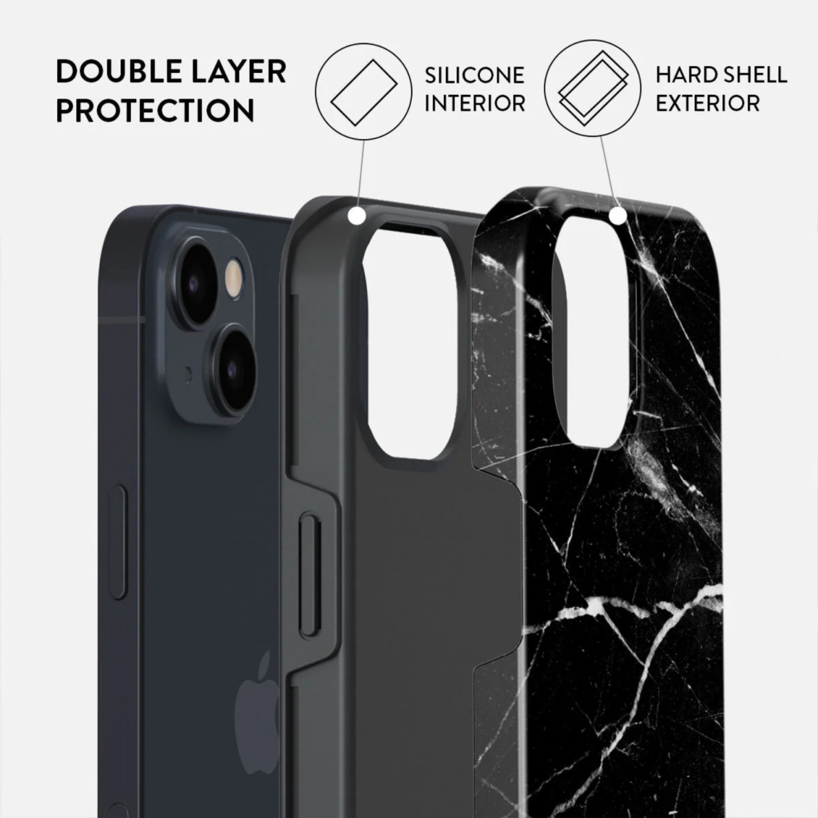 iPhone 15 / 14 / 13 Magsafe Noir Origin Tough BURGA nugarėlė 1