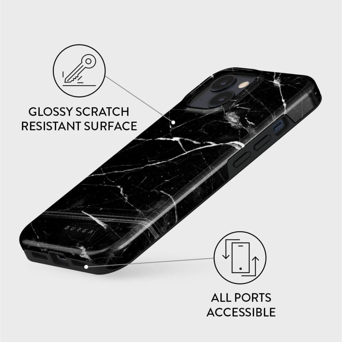 iPhone 15 / 14 / 13 Magsafe Noir Origin Tough BURGA nugarėlė 2