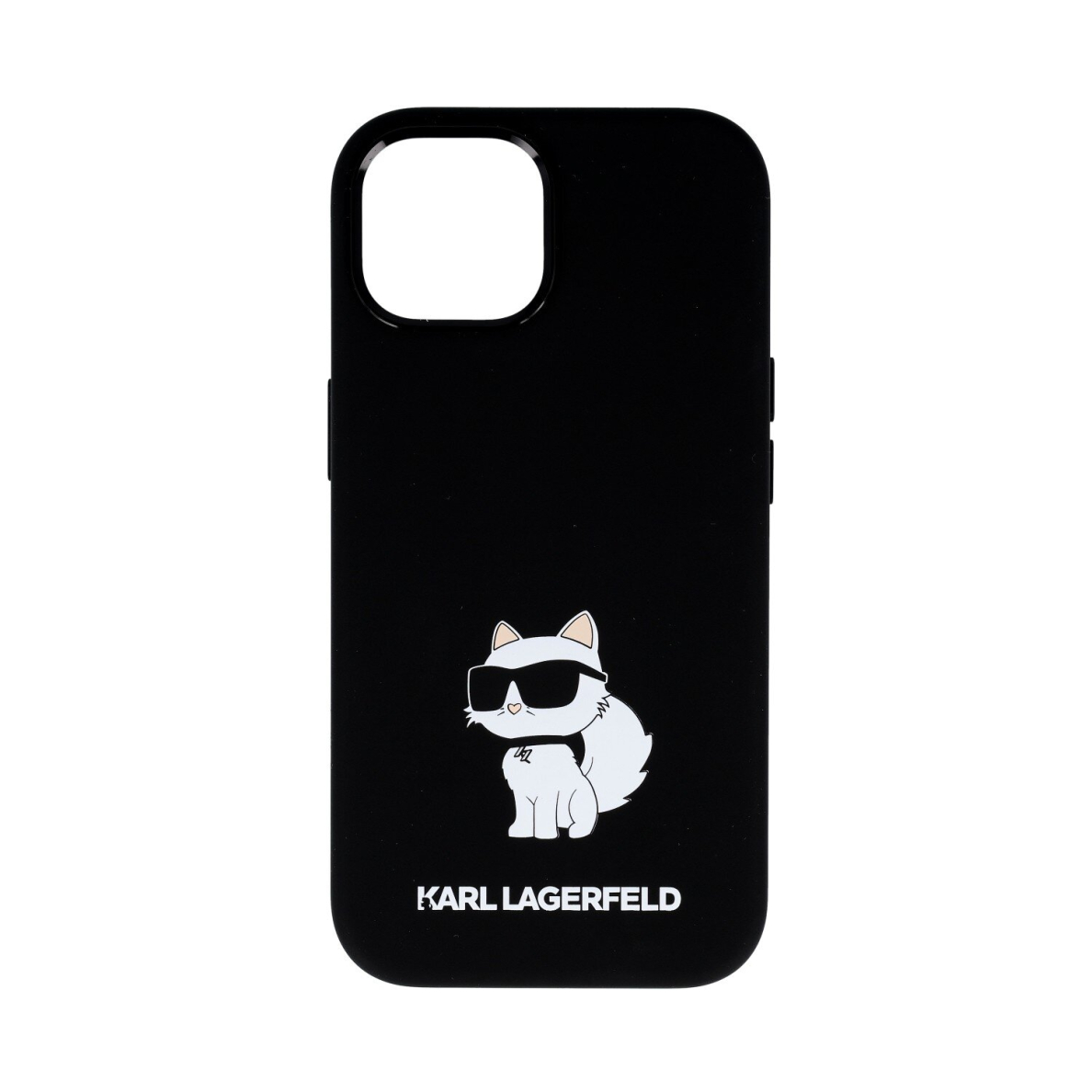 iPhone 15 / 14 / 13 black NFT Liquid Silicone Choupette KARL LAGERFELD nugarėlė