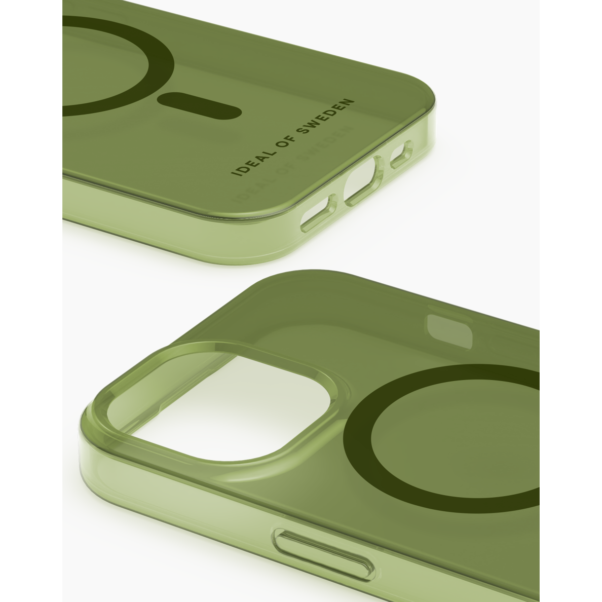 iPhone 15 iDeal Of Sweden Clear MagSafe nugarėlė Khaki 1