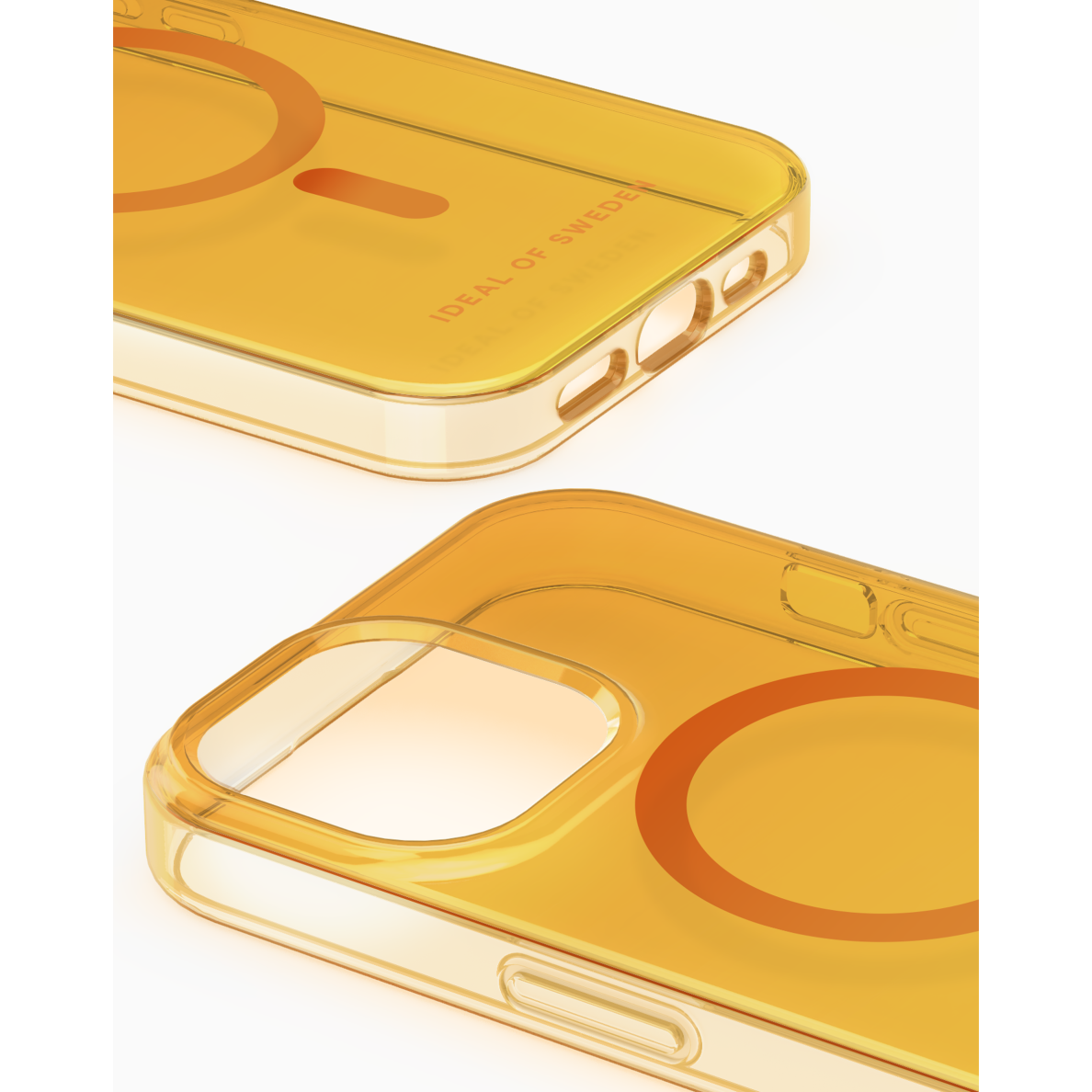 iPhone 15 iDeal Of Sweden Clear MagSafe nugarėlė Orange Spritz 1
