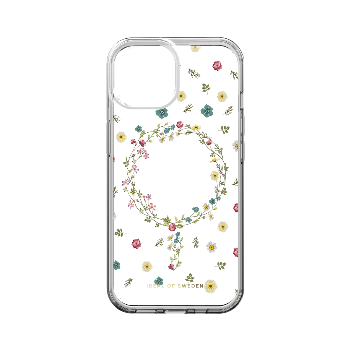 iPhone 15 iDeal Of Sweden Clear MagSafe nugarėlė Petite Floral