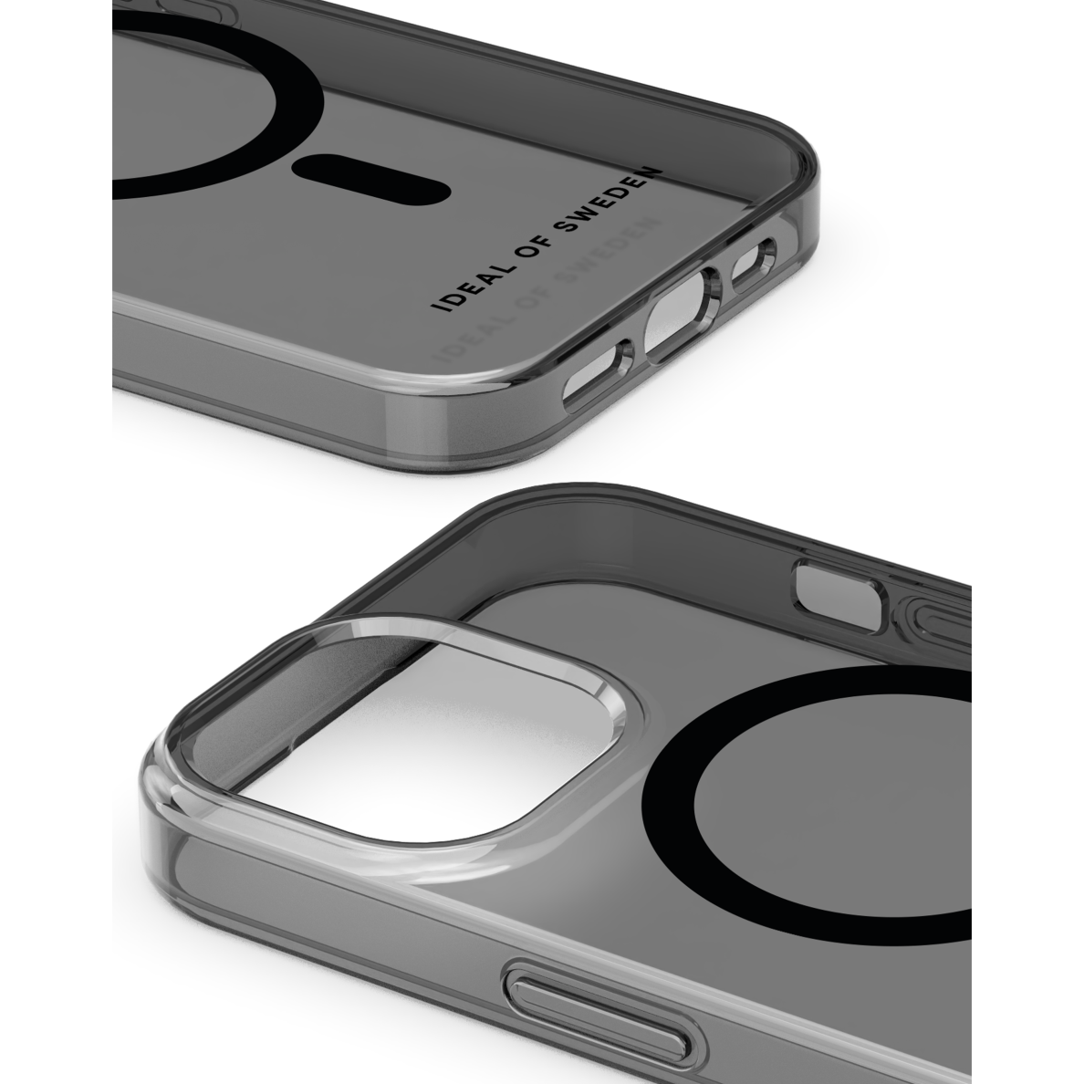 iPhone 15 / 14 / 13 iDeal Of Sweden Tinted Black MagSafe nugarėlė 2