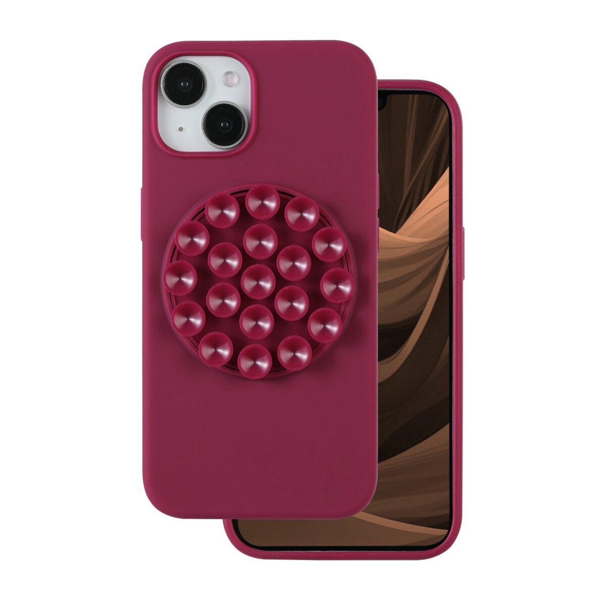 iPhone 15 / 14 / 13 maroon Silicone STICK nugarėlė