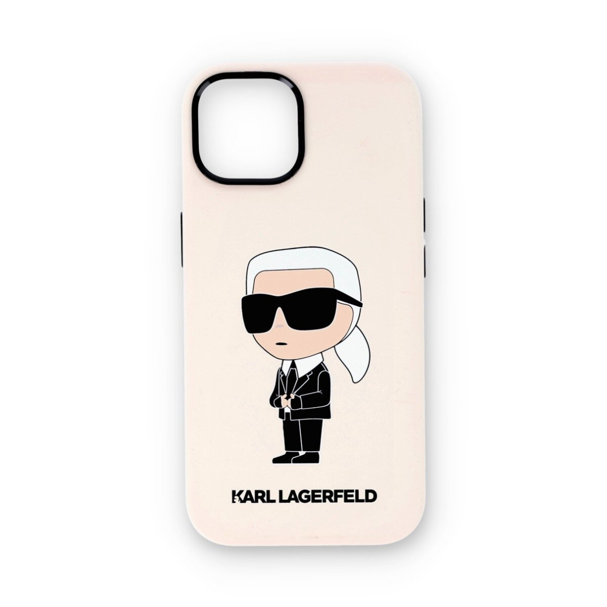 iPhone 15 / 14 / 13 pink NFT Liquid Silicone KARL LAGERFELD nugarėlė