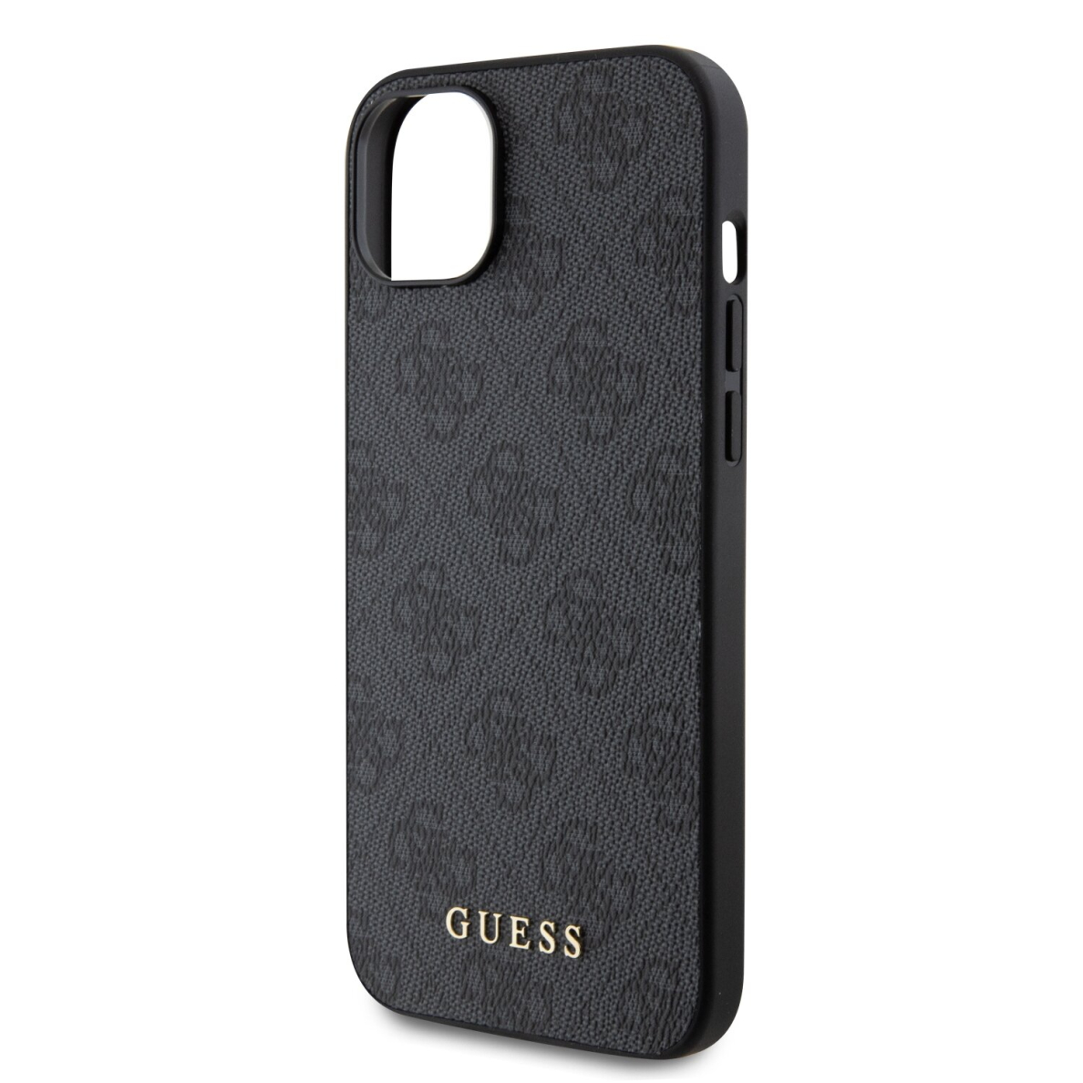 iPhone 15 PLUS grey Metal Gold Logo GUESS nugarėlė 3