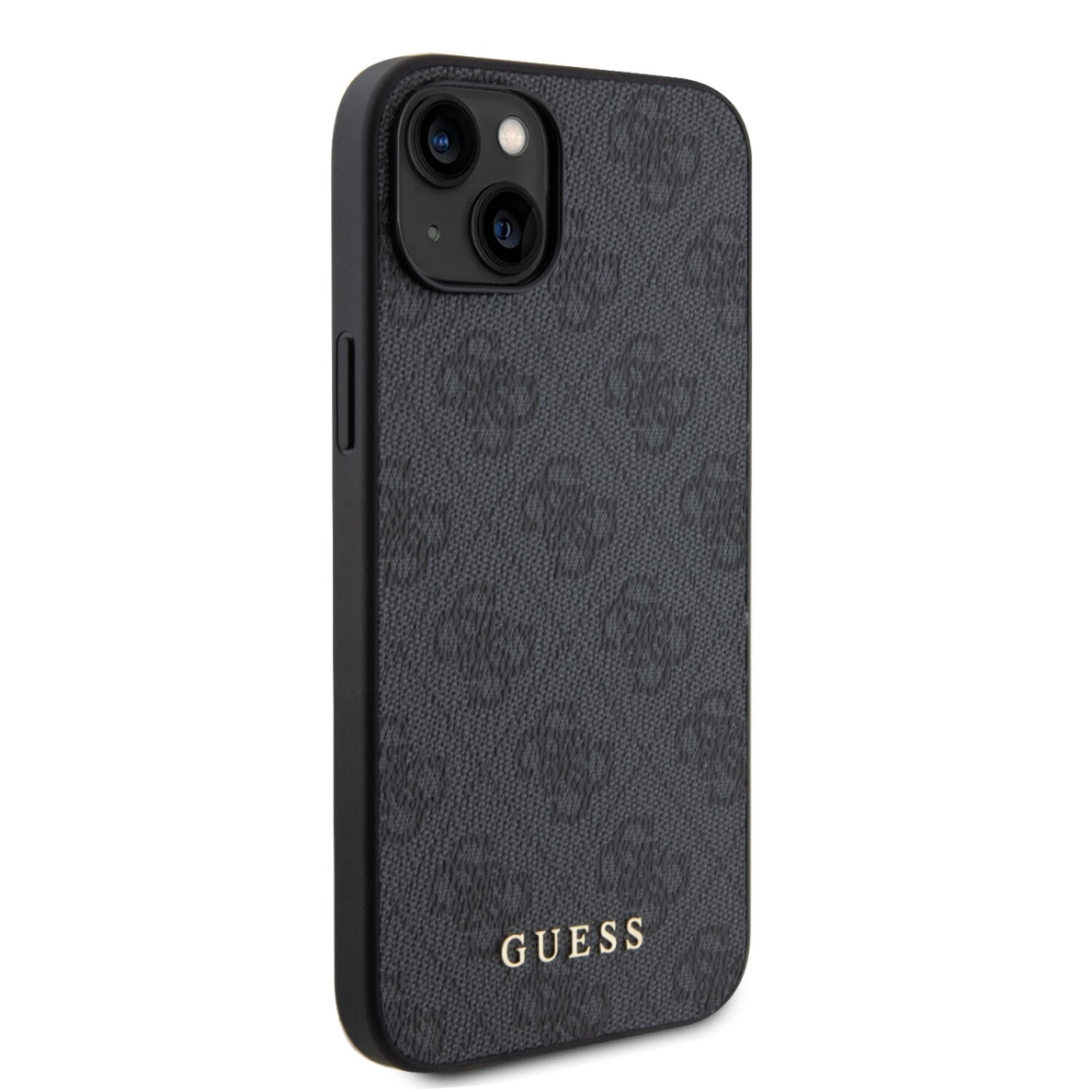 iPhone 15 PLUS grey Metal Gold Logo GUESS nugarėlė 5