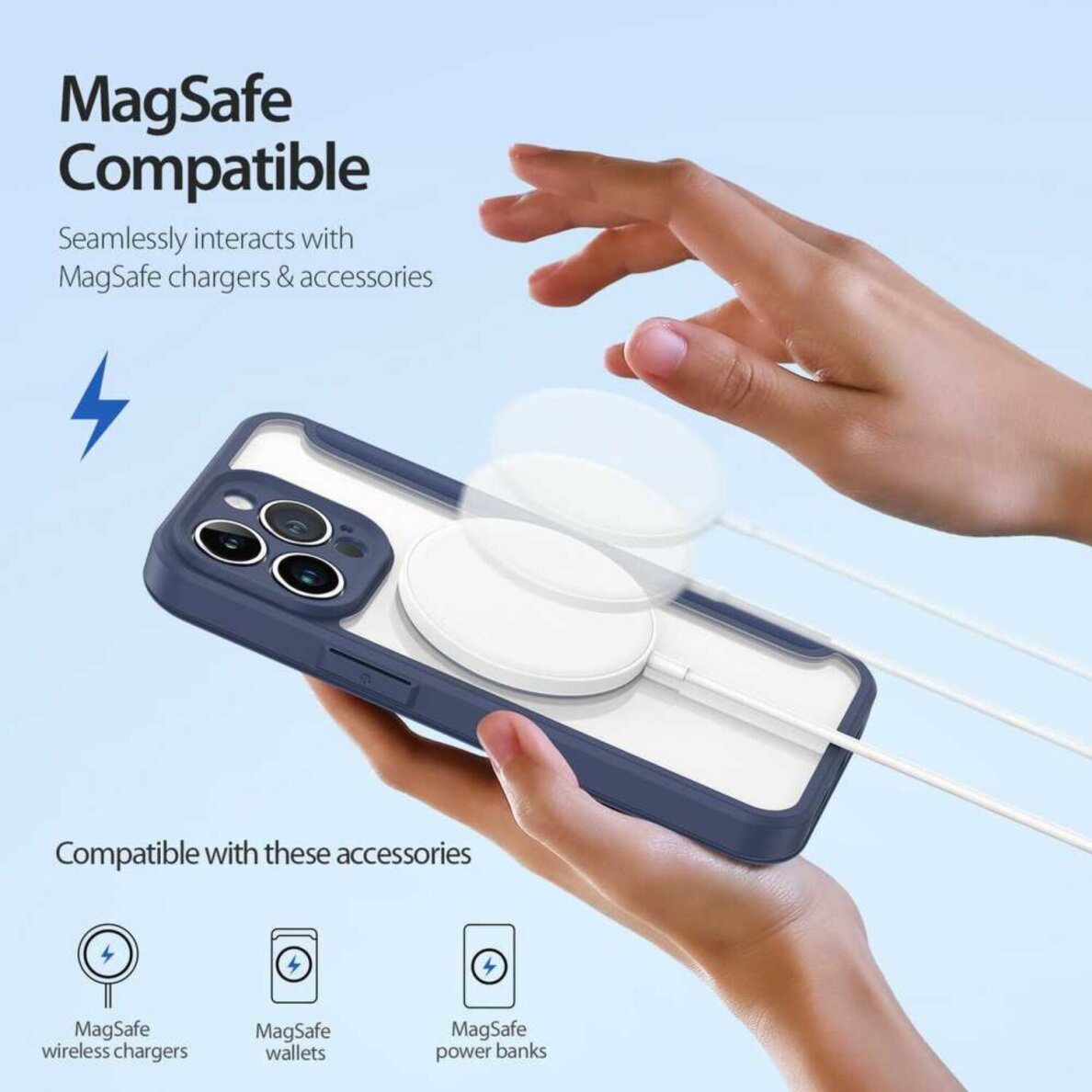 iPhone 15 PRO black DUX DUCIS Mag Skin X PRO dėklas 3