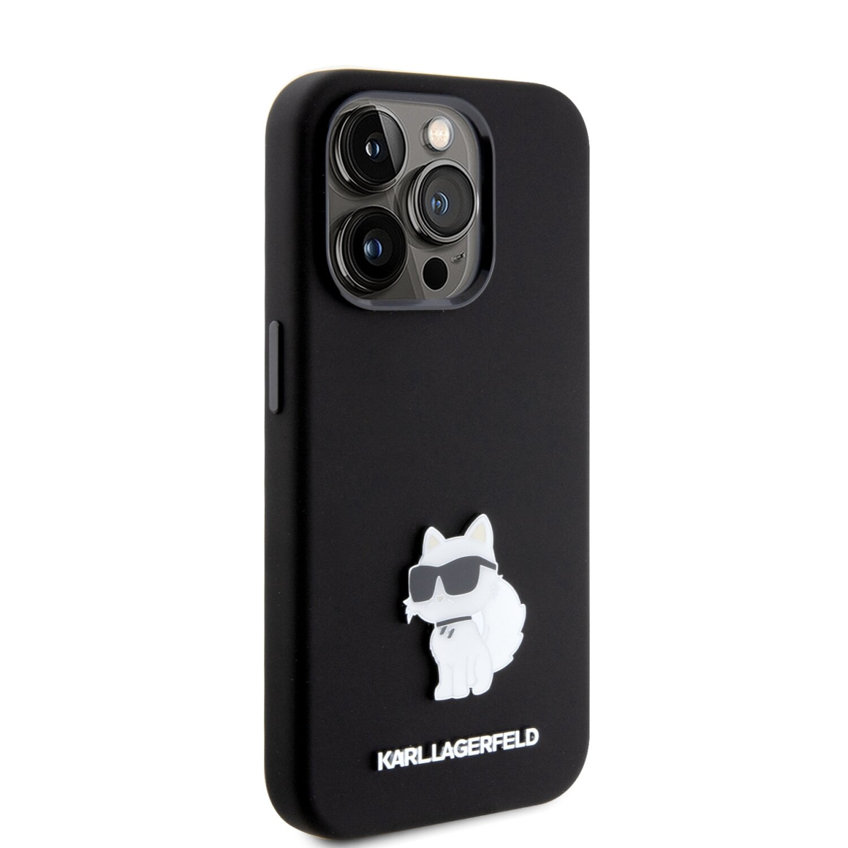 iPhone 15 PRO black Silicone Metal PIN KARL LAGERFELD nugarėlė 3