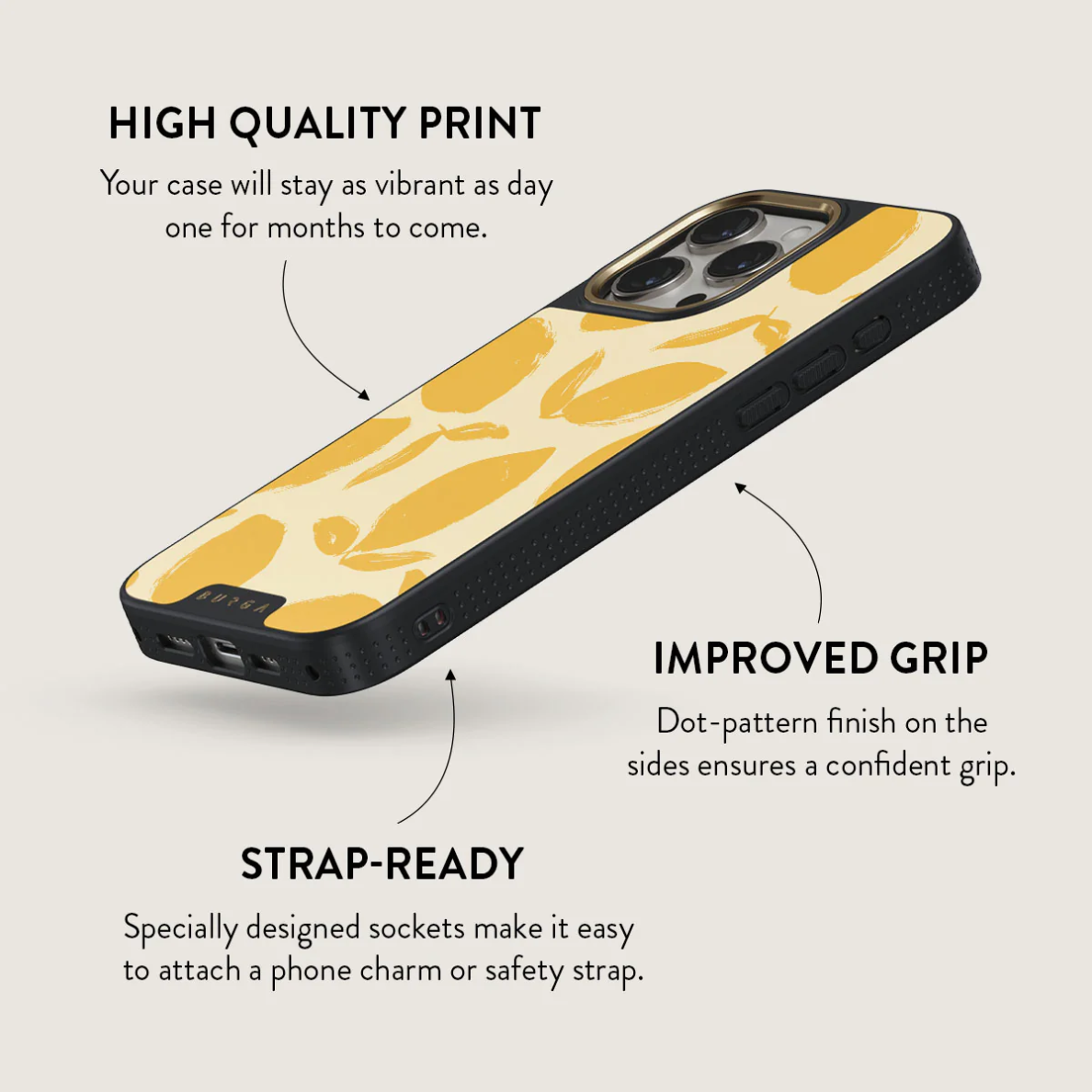 iPhone 15 PRO Elite Gold Magsafe Lemon Tart BURGA nugarėlė 4