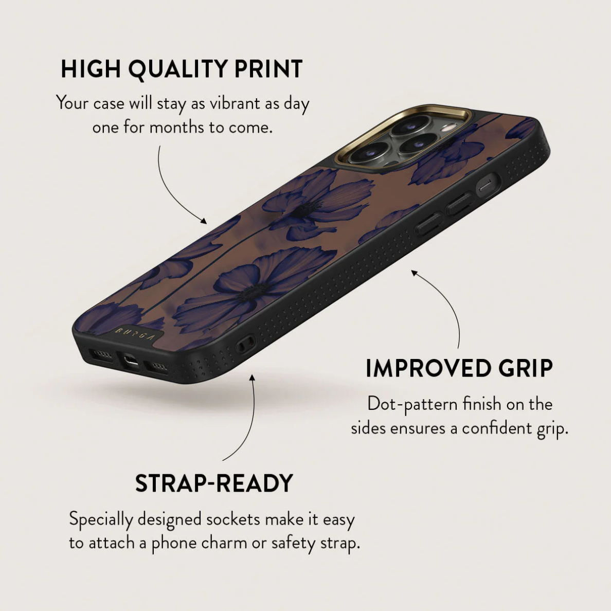 iPhone 15 PRO Elite Gold Magsafe Velvet Night BURGA nugarėlė 1