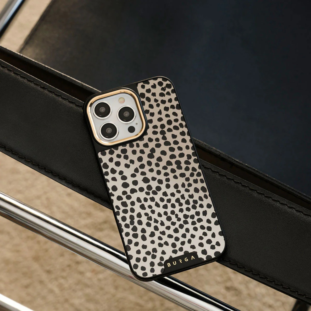 iPhone 15 PRO Elite Mirror Gunmetal Magsafe Almond Latte BURGA nugarėlė 8