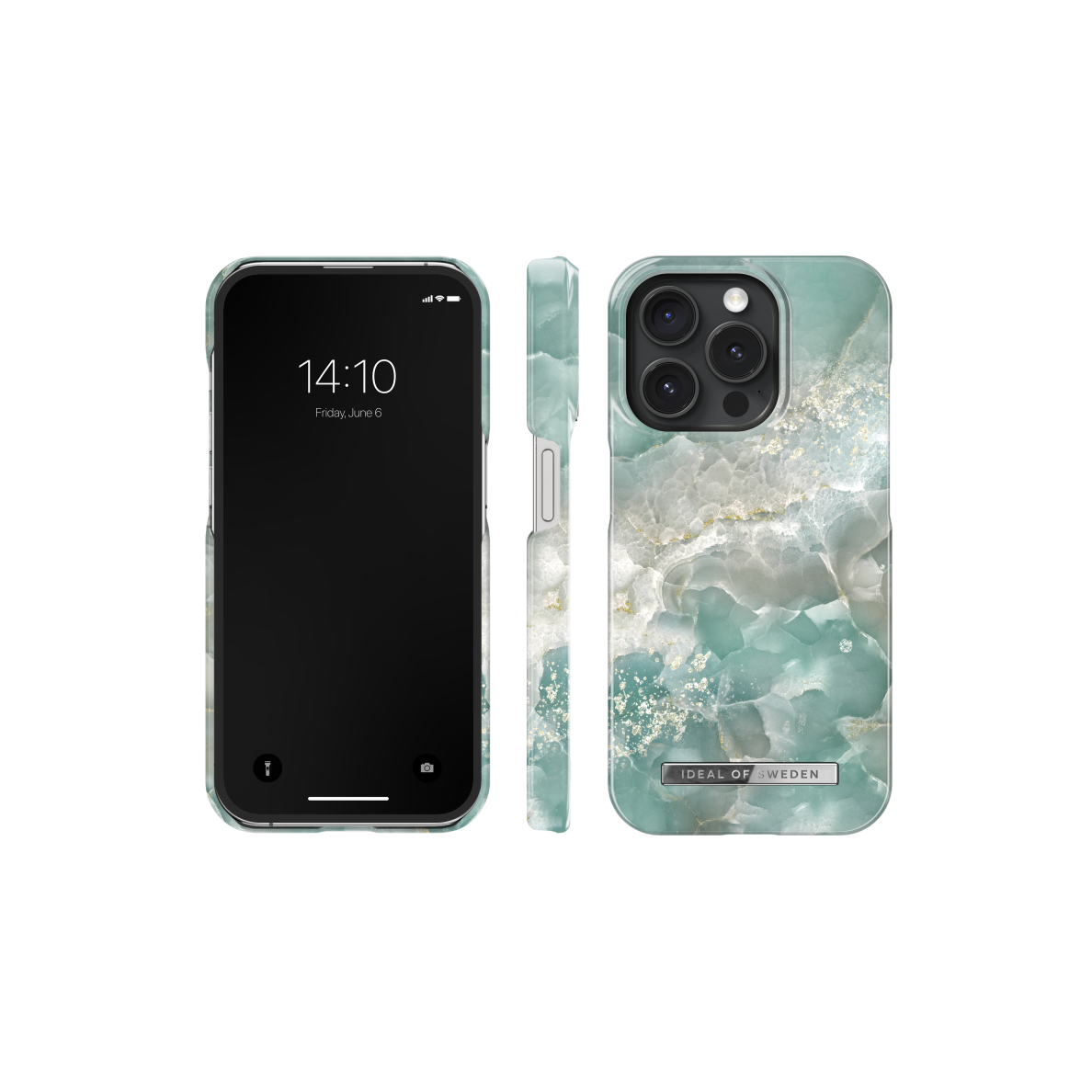 iPhone 15 PRO iDeal Of Sweden nugarėlė MagSafe Azura Marble 3