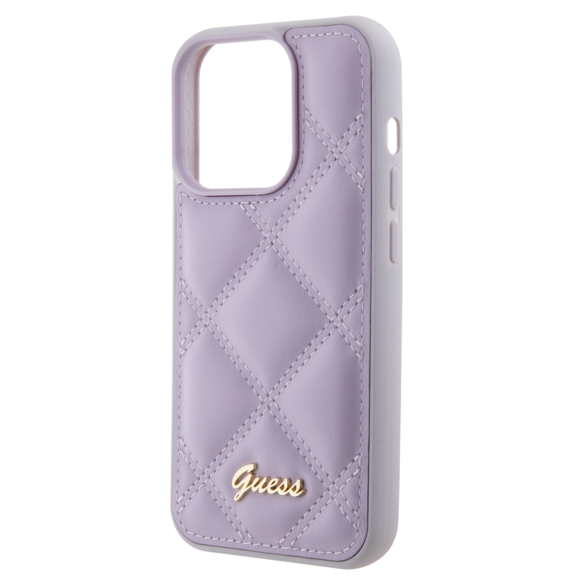 iPhone 15 PRO light purple PU Leather HC Quilted Metal Logo GUESS nugarėlė 4