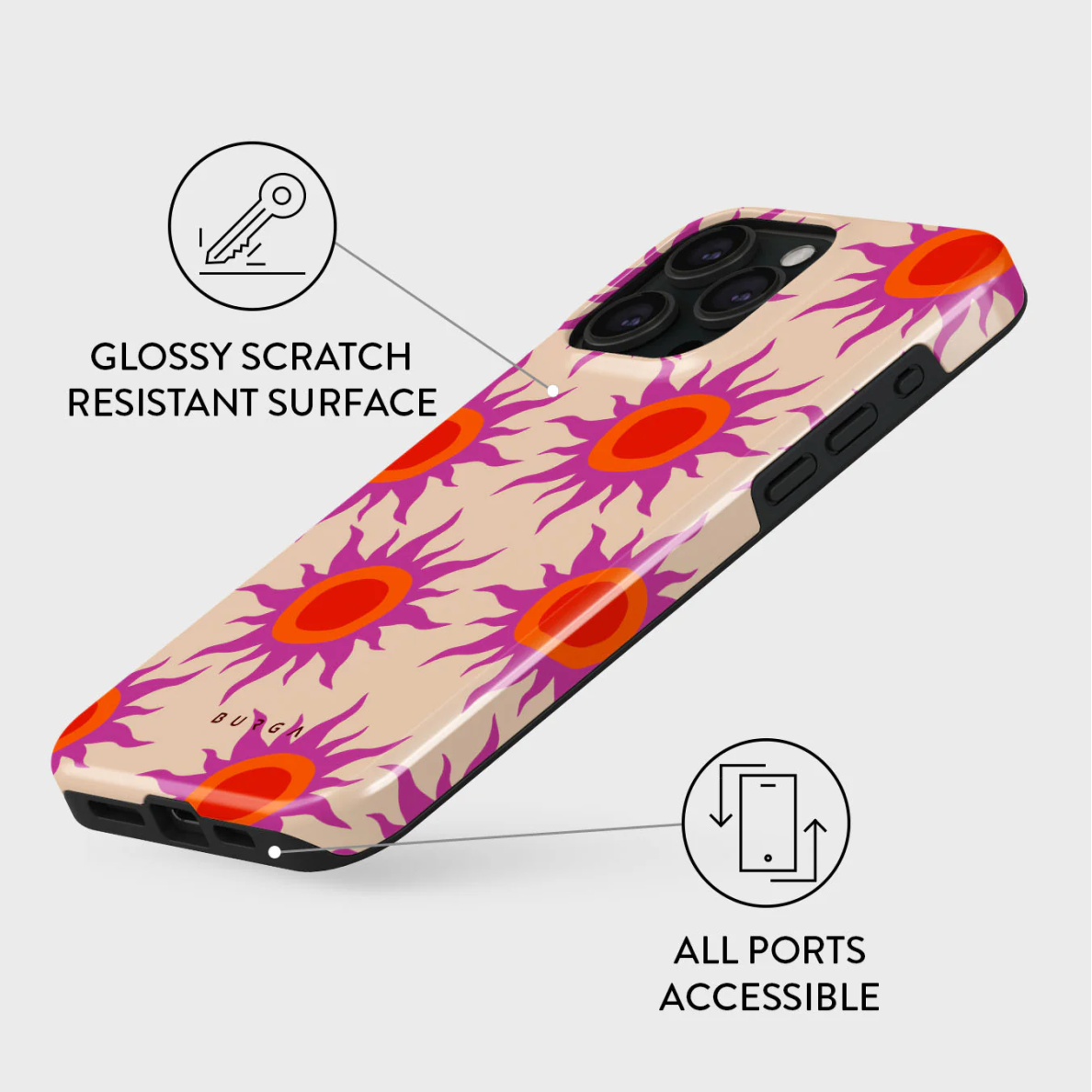 iPhone 15 PRO Magsafe Sunset Glow Tough BURGA nugarėlė 1