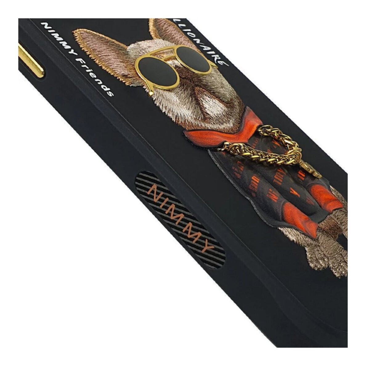 iPhone 15 PRO MAX black NIMMY Bulldog with Glasses nugarėlė 2