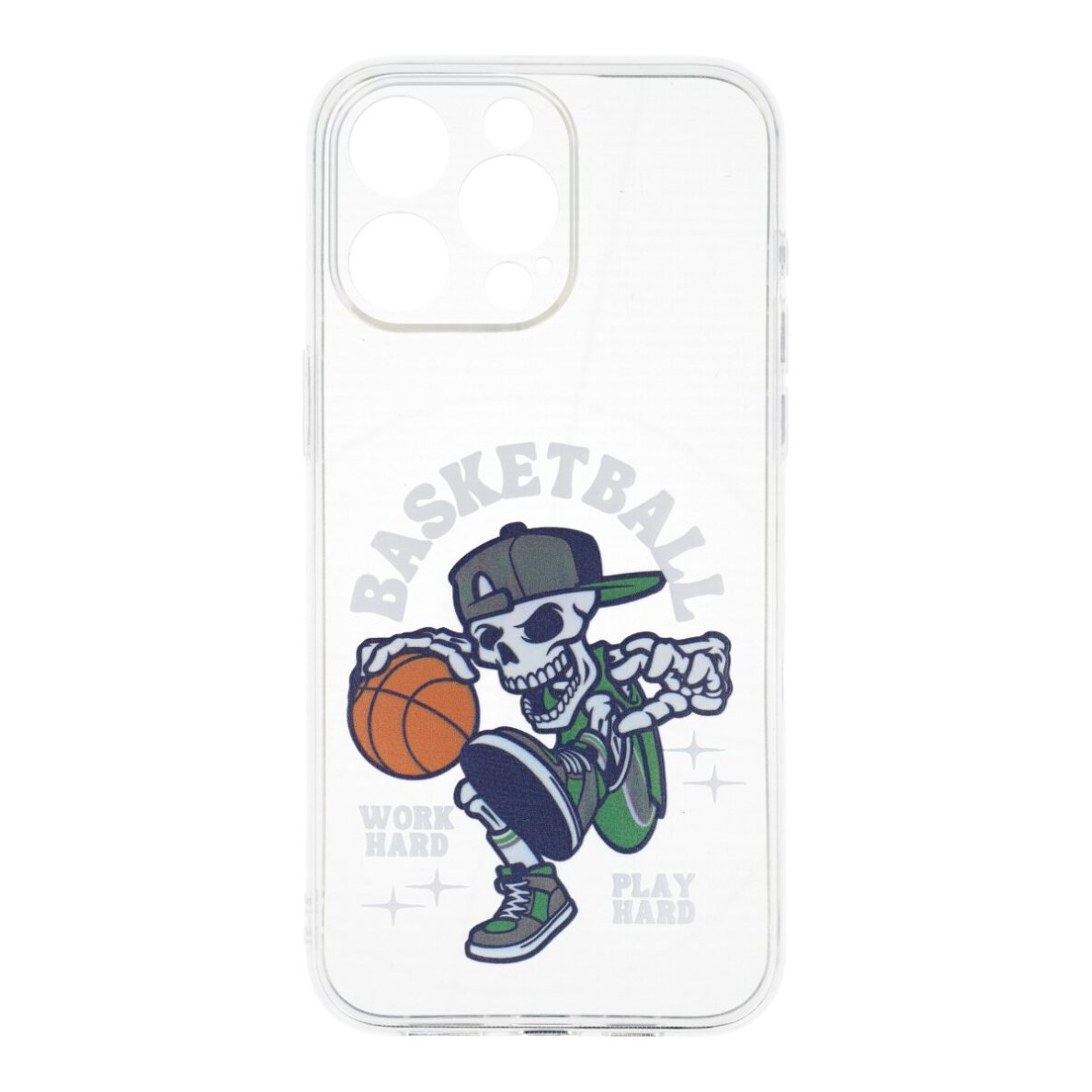 iPhone 15 PRO MAX clear nugarėlė Basketball Design00027