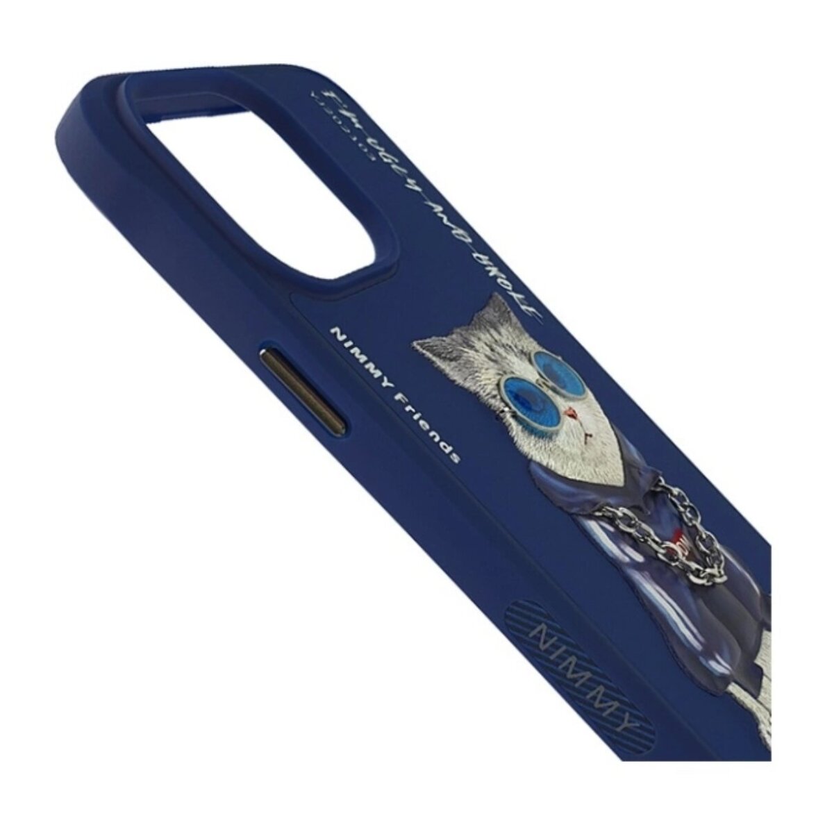 iPhone 15 PRO MAX dark blue NIMMY Cat with Glasses 3.0 nugarėlė 3