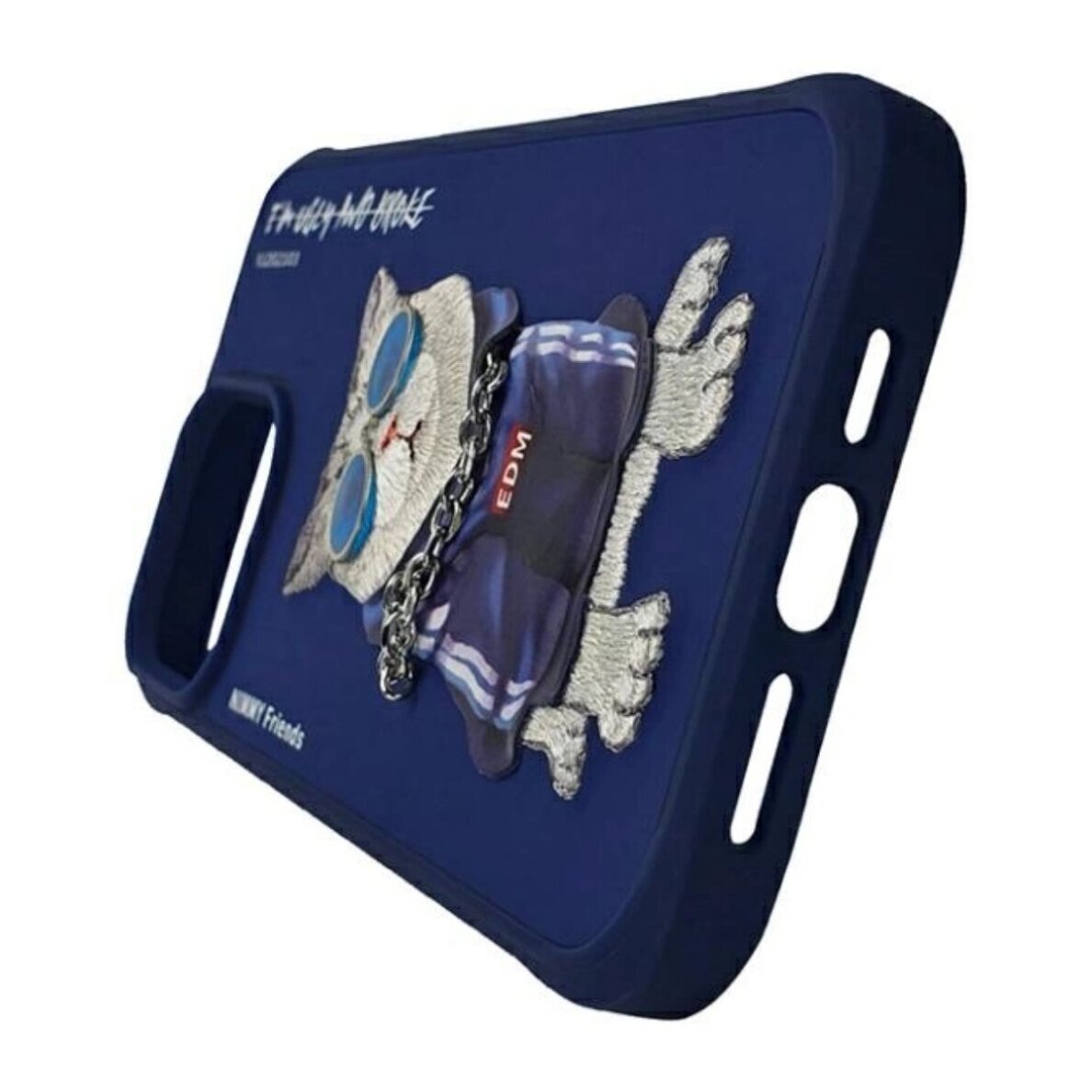 iPhone 15 PRO MAX dark blue NIMMY Cat with Glasses 3.0 nugarėlė 4 iPhone 15 PRO MAX dark blue NIMMY Cat with Glasses 3.0 nugarėlė 4
