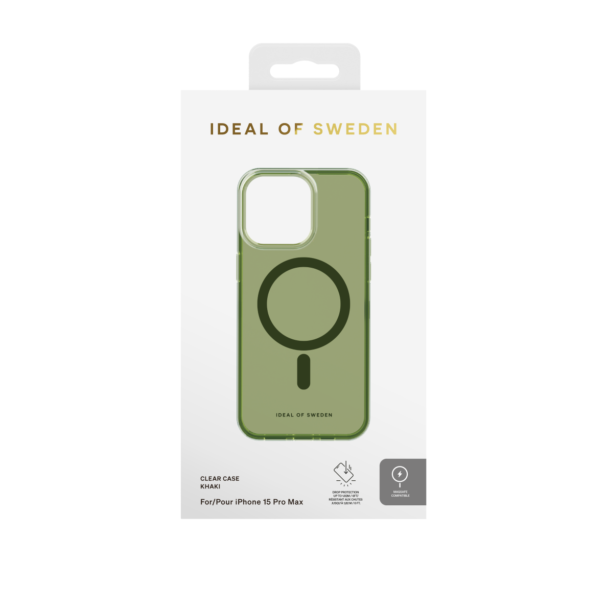 iPhone 15 PRO MAX iDeal Of Sweden Clear MagSafe nugarėlė Khaki 3