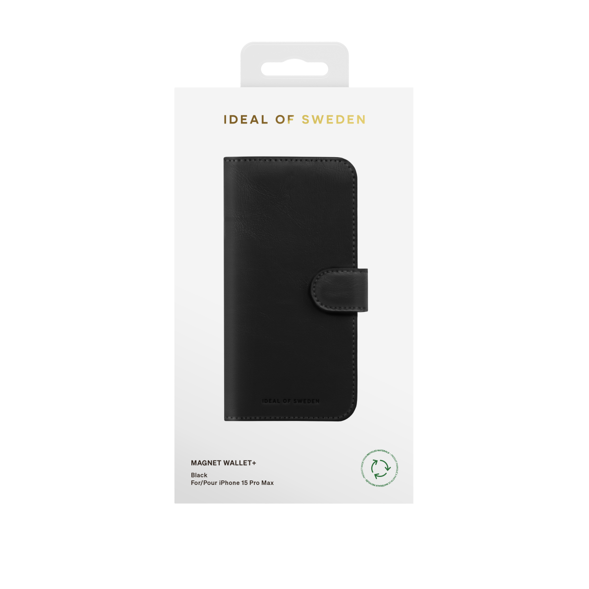 iPhone 15 PRO MAX iDeal Of Sweden dėklas Magnet Wallet+ Black 1