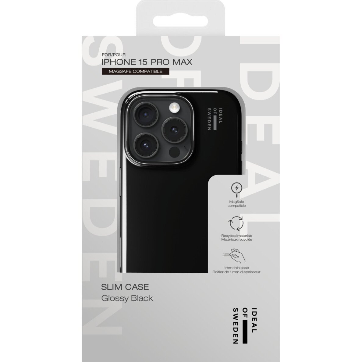 iPhone 15 PRO MAX iDeal Of Sweden Slim MagSafe Glossy Black nugarėlė 3